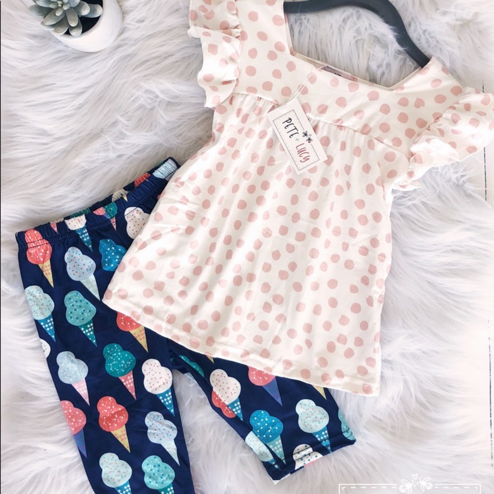 NWT 7/8 Ice Cream Boutique Outfit